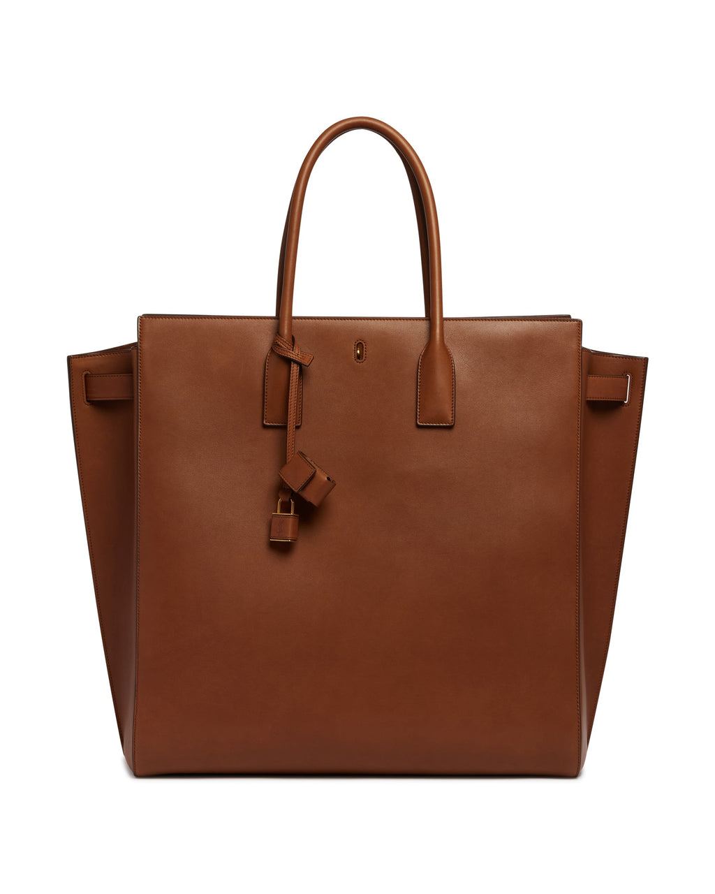 Brown Large Sac De Jour Leather Bag Saint laurent оригінал – Купити в Україні – вид ззаду