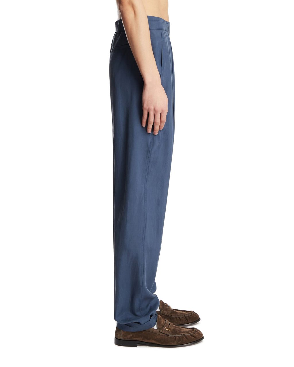Blue Silk Belted Pants Saint laurent оригінал – Купити в Україні – збільшений вид