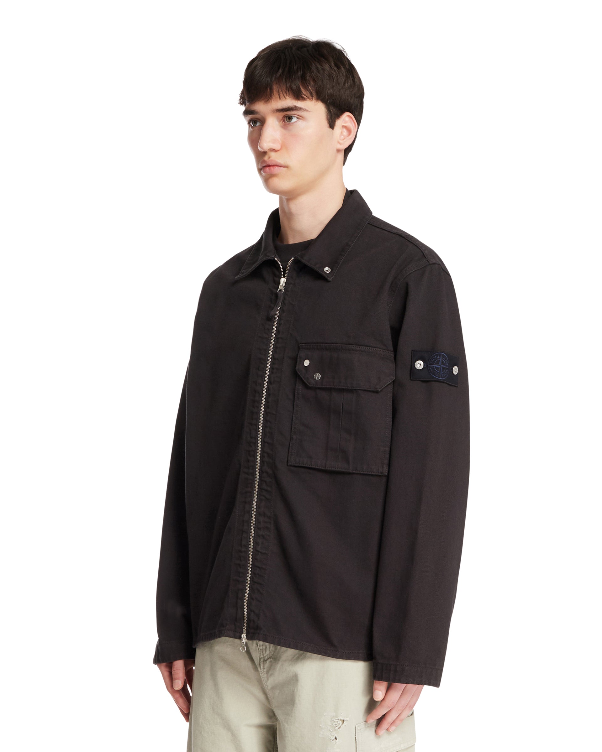 Black Denim Zip Jacket Stone island оригінал – Купити в Україні – вид ззаду
