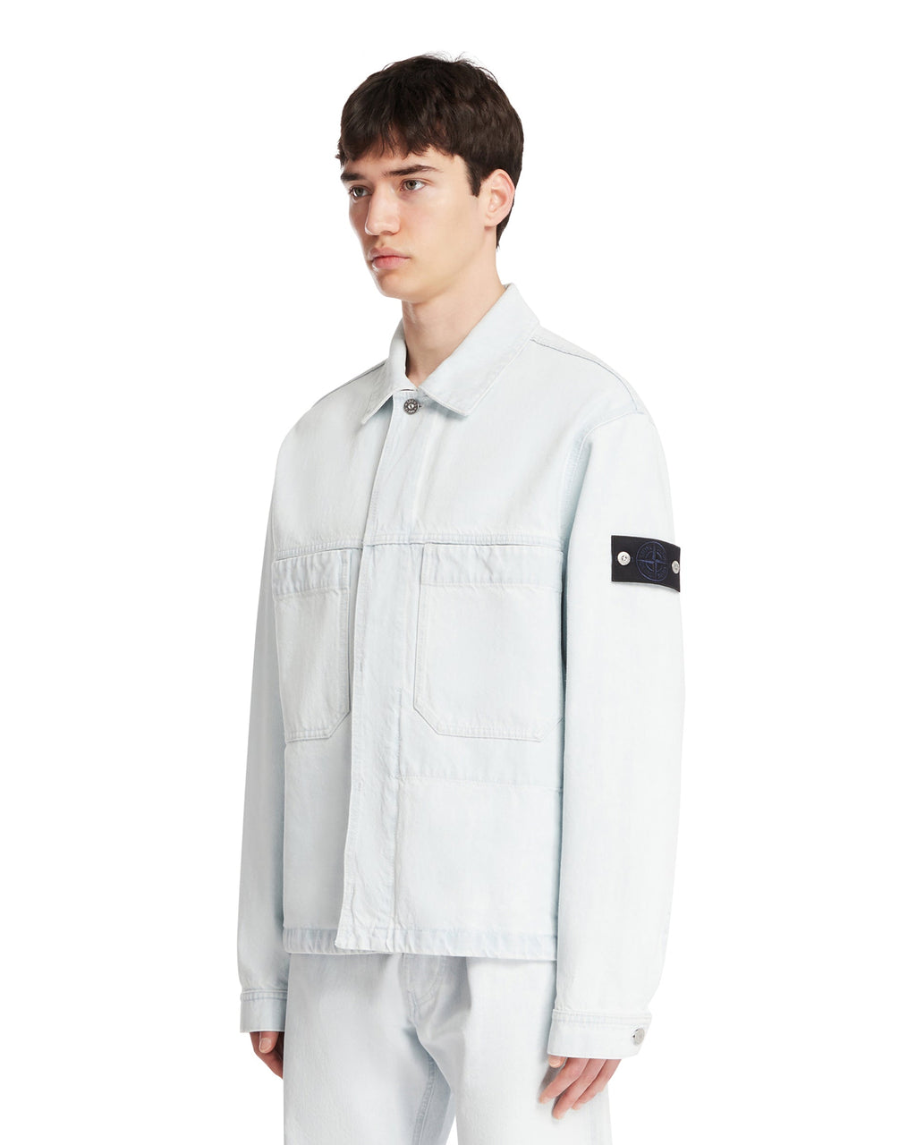 Light Blue Denim Jacket Stone island оригінал – Купити в Україні – вид ззаду