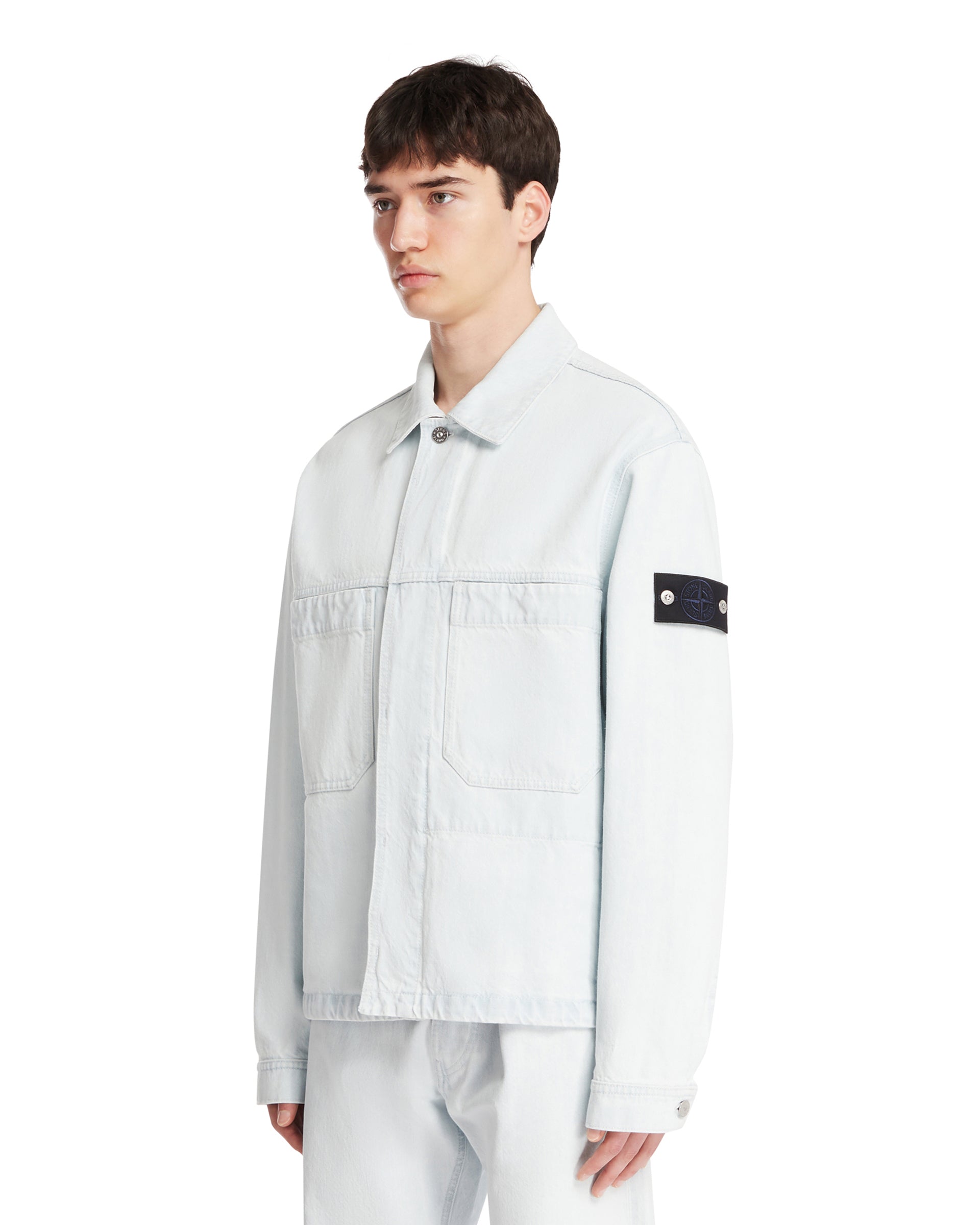 Light Blue Denim Jacket Stone island оригінал – Купити в Україні – вид ззаду