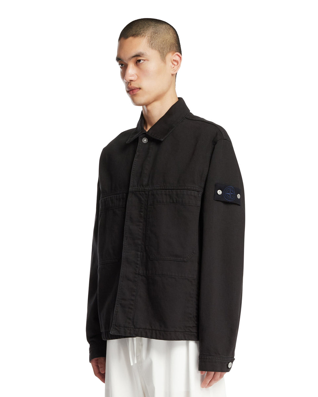 Black Coach Jacket With Anti-Drip Stone island – Гарантія оригінальності – вид ззаду