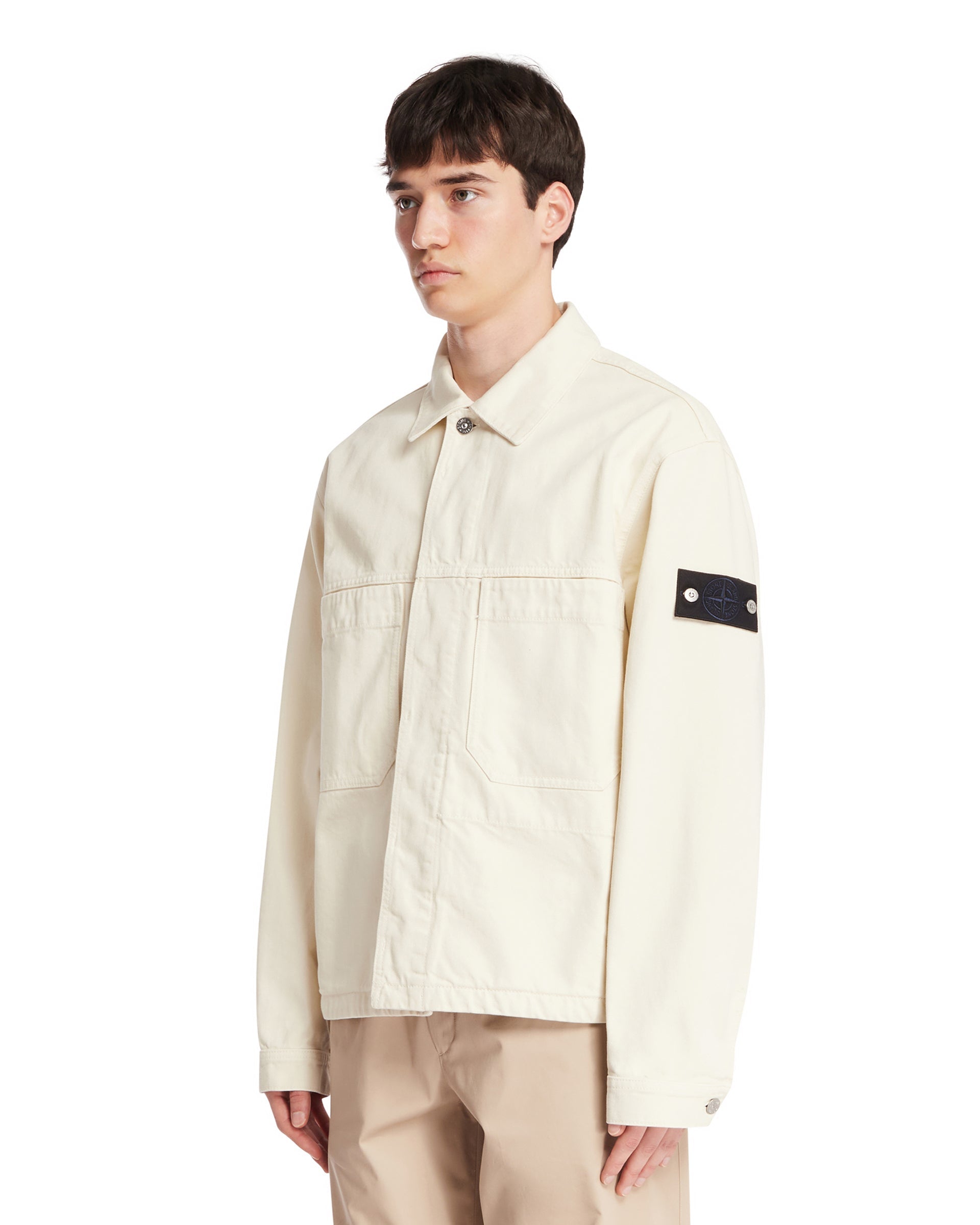 White Denim Jacket Stone island оригінал – Купити в Україні – вид ззаду