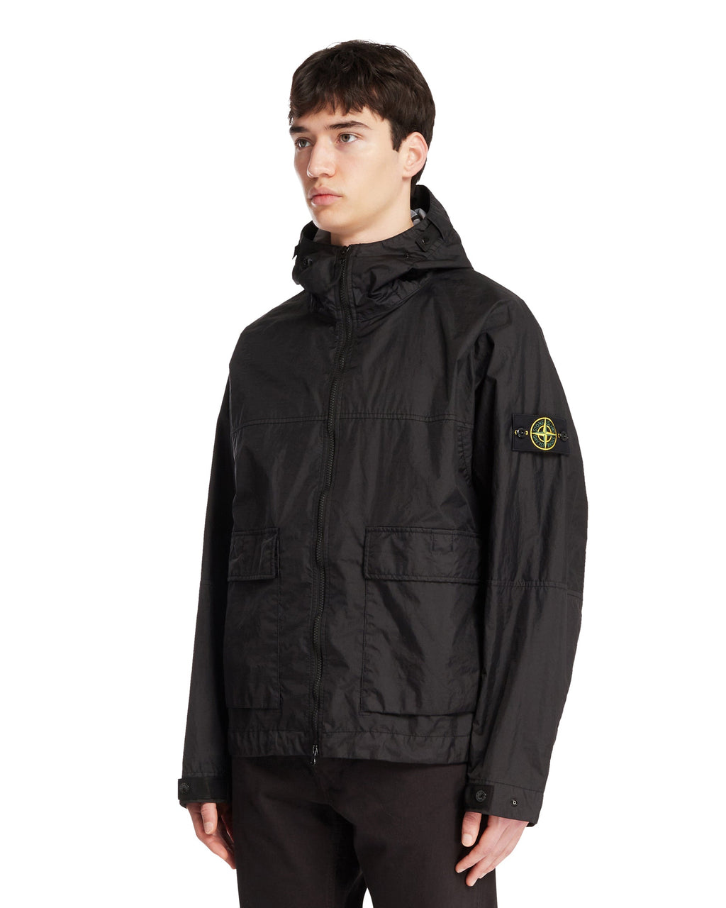 Оригінальна Black Hooded Jacket Stone island – вид ззаду