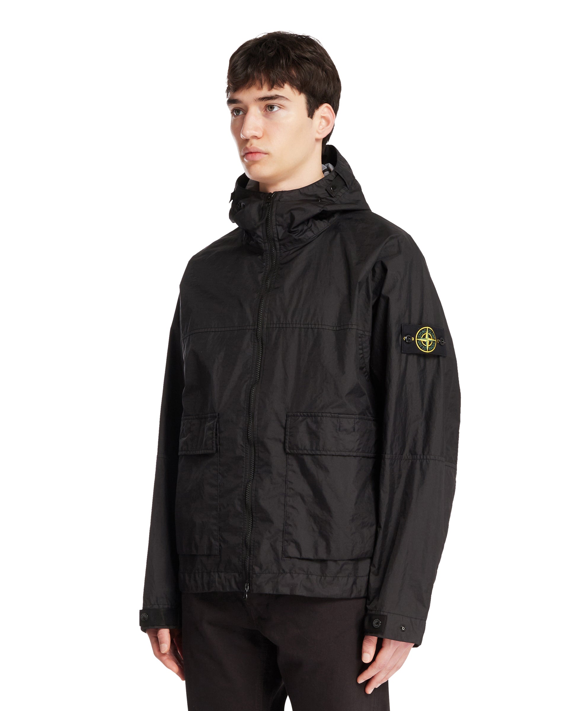 Оригінальна Black Hooded Jacket Stone island – вид ззаду