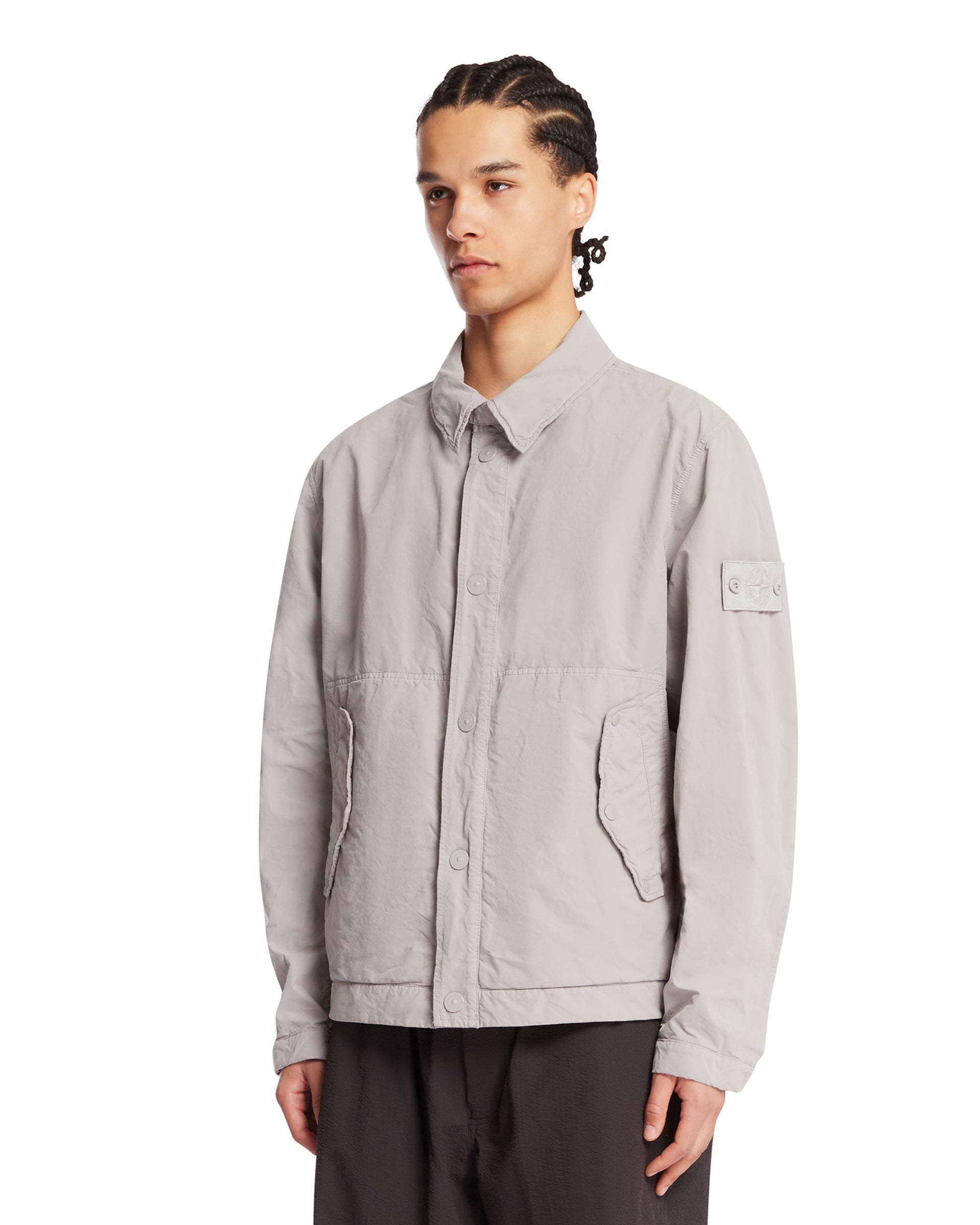 Gray Antidrop Coach Jacket Stone island – Гарантія оригінальності – вид ззаду