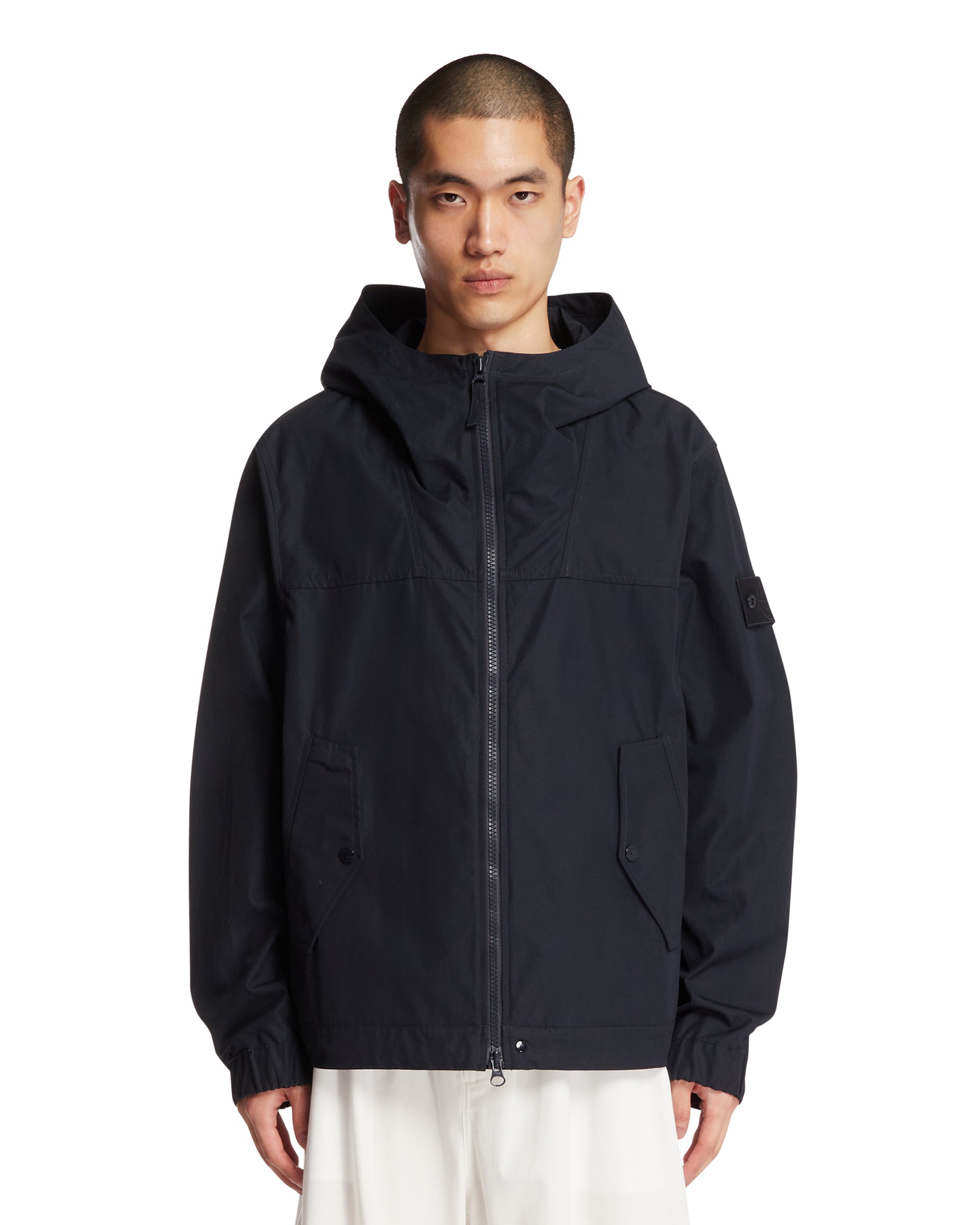 Blue Hooded Jacket Stone island оригінал – Купити в Україні – боковий вид
