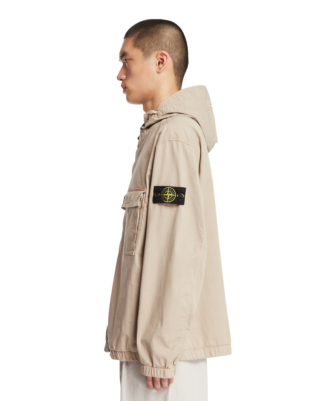 Beige Hooded Windbreaker Jacket Stone island оригінал – Купити в Україні – збільшений вид