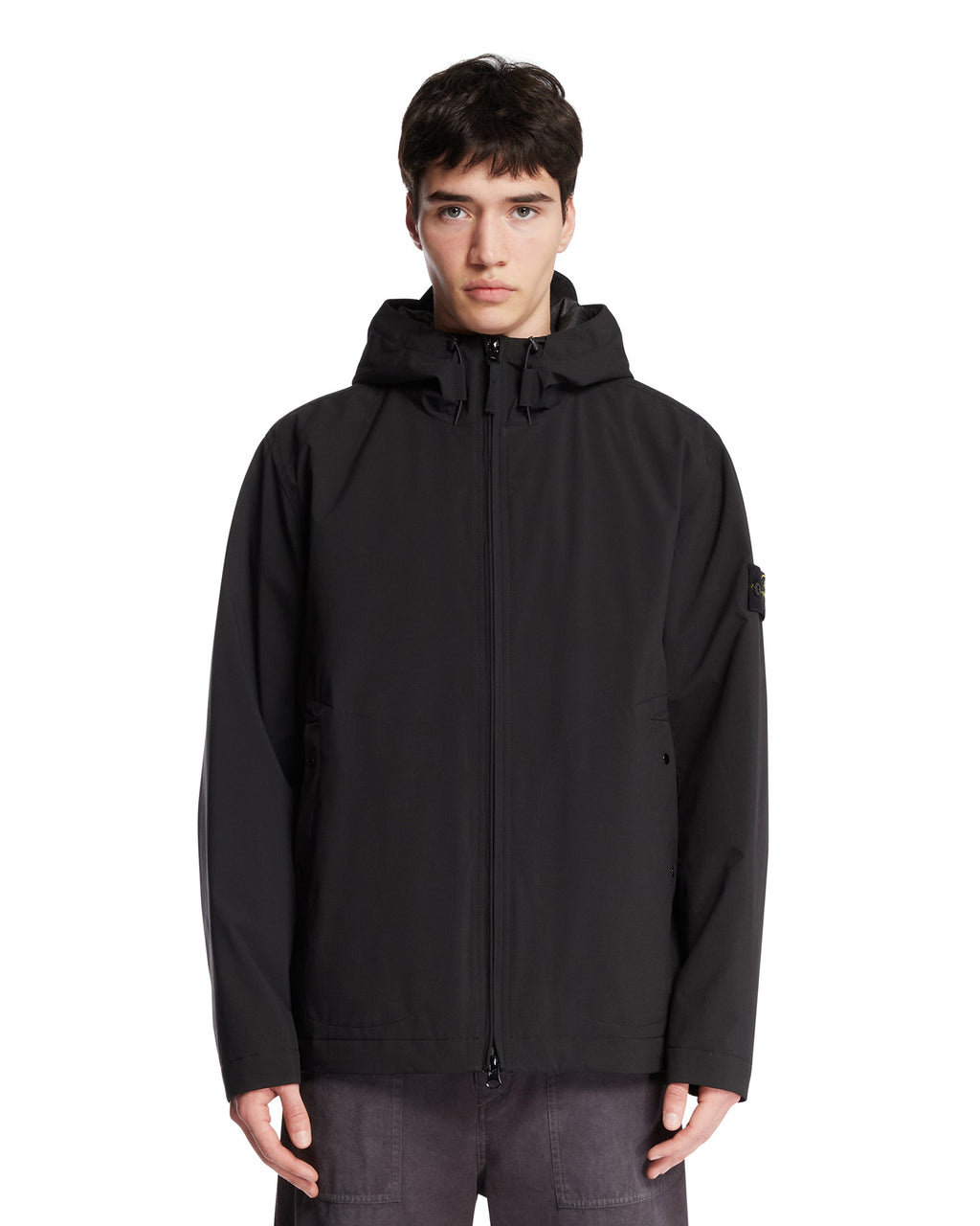 Оригінальна Black Hooded Jacket Stone island – боковий вид