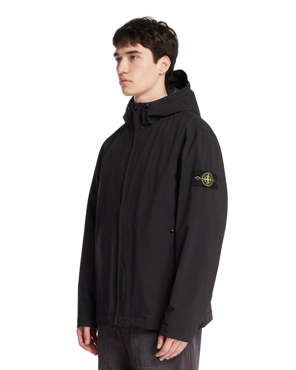 Оригінальна Black Hooded Jacket Stone island – вид ззаду