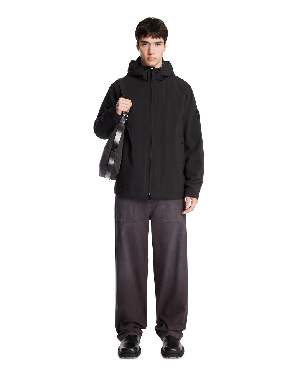 Оригінальна Black Hooded Jacket Stone island – детальний вид
