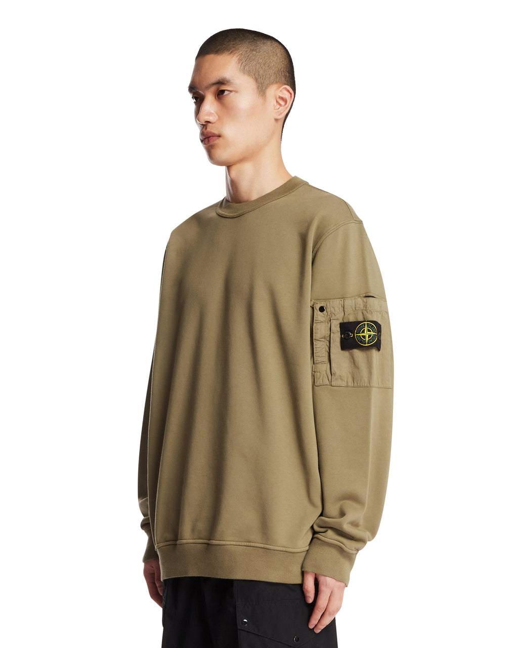 Green Pocket Sweatshirt Stone island – Гарантія оригінальності – вид ззаду