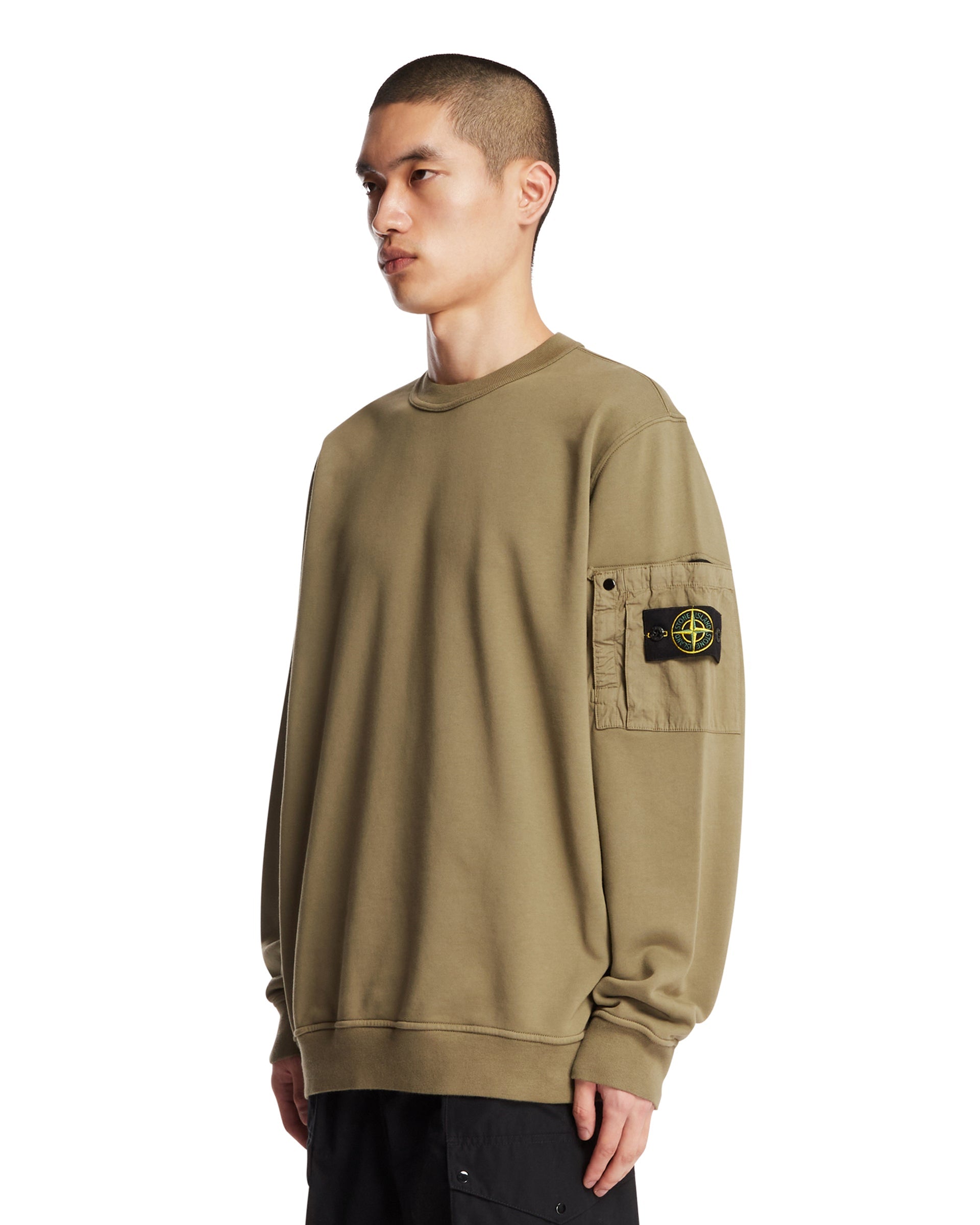 Green Pocket Sweatshirt Stone island – Гарантія оригінальності – вид ззаду