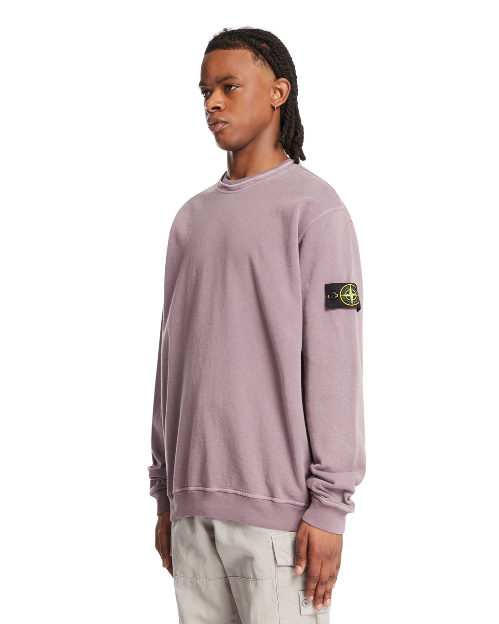 Purple Crewneck Sweatshirt Stone island – Гарантія оригінальності – вид ззаду
