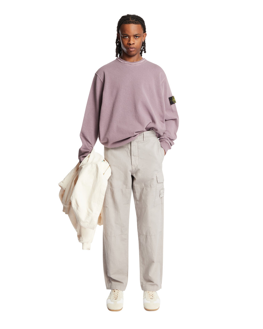 Purple Crewneck Sweatshirt Stone island – Гарантія оригінальності – детальний вид