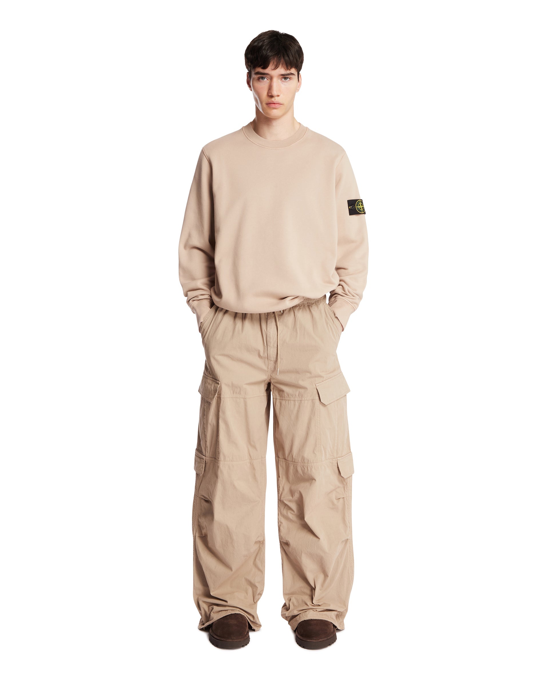 Beige Cotton Sweatshirt Stone island оригінал – Купити в Україні – детальний вид - STONE ISLAND