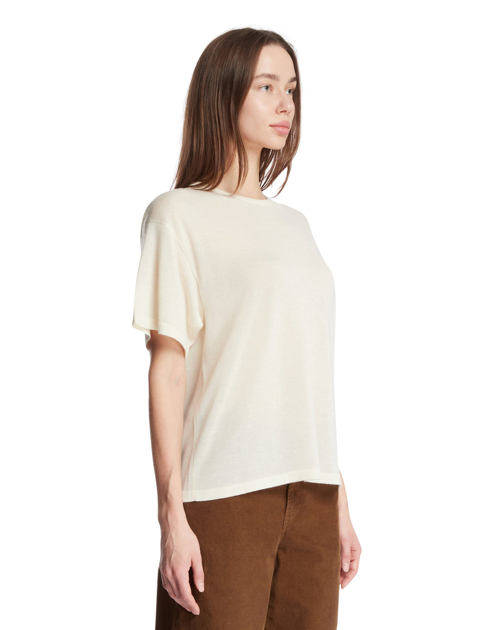 White Cashmere T-Shirt The row – Гарантія оригінальності – вид ззаду