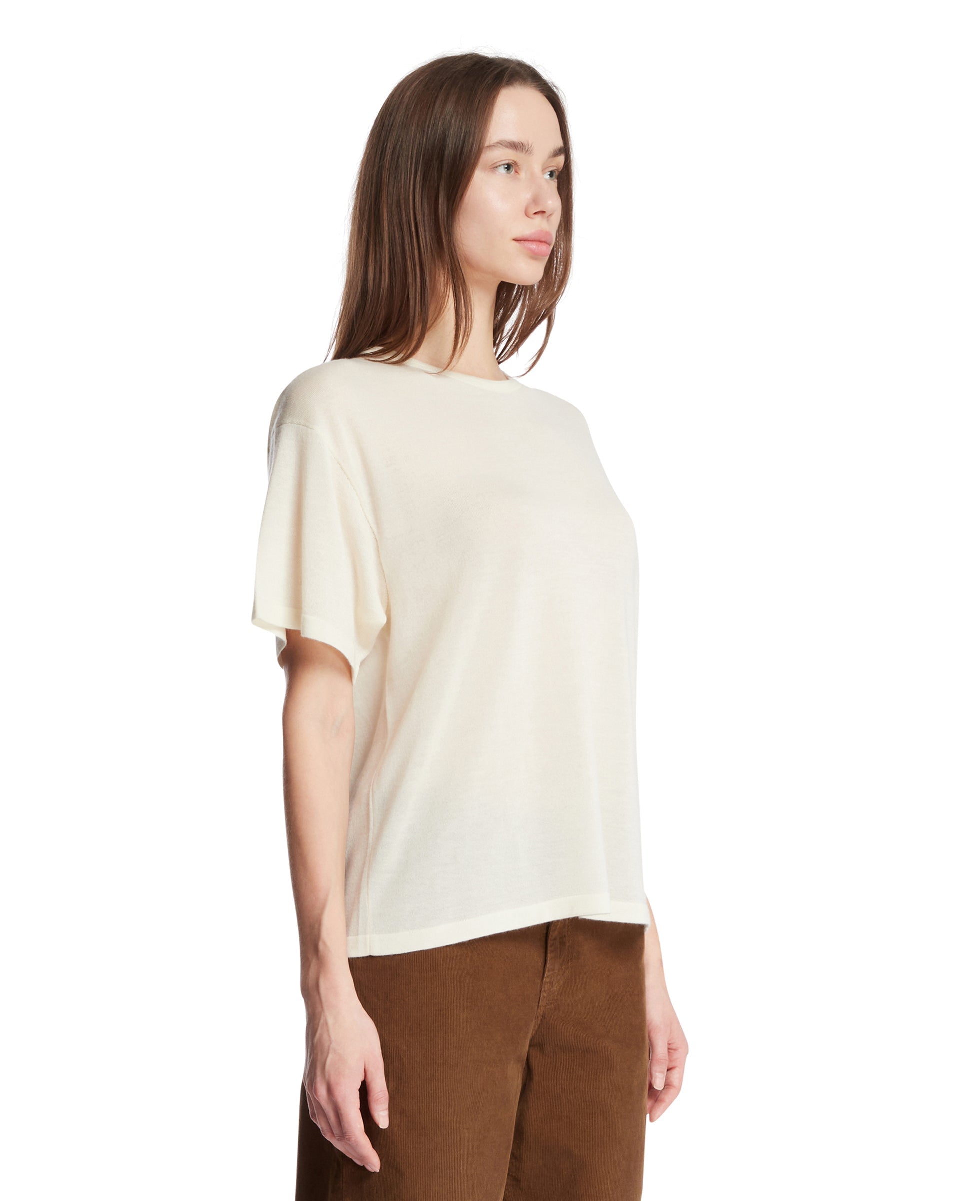 White Cashmere T-Shirt The row – Гарантія оригінальності – вид ззаду