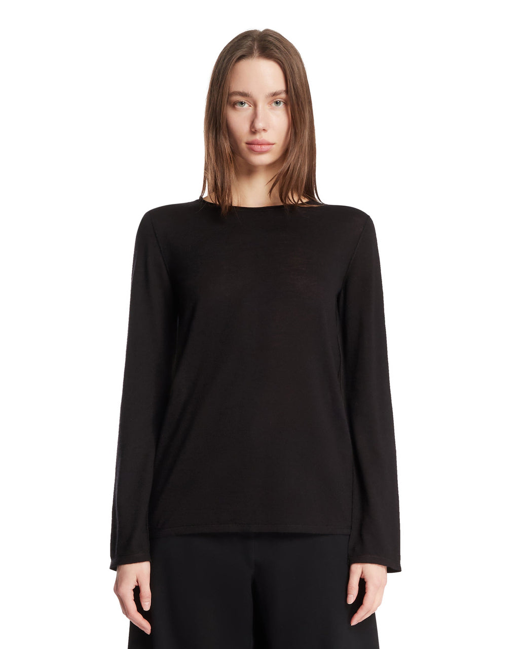 Black Monton Cashmere T-Shirt The row оригінал – Купити в Україні – боковий вид