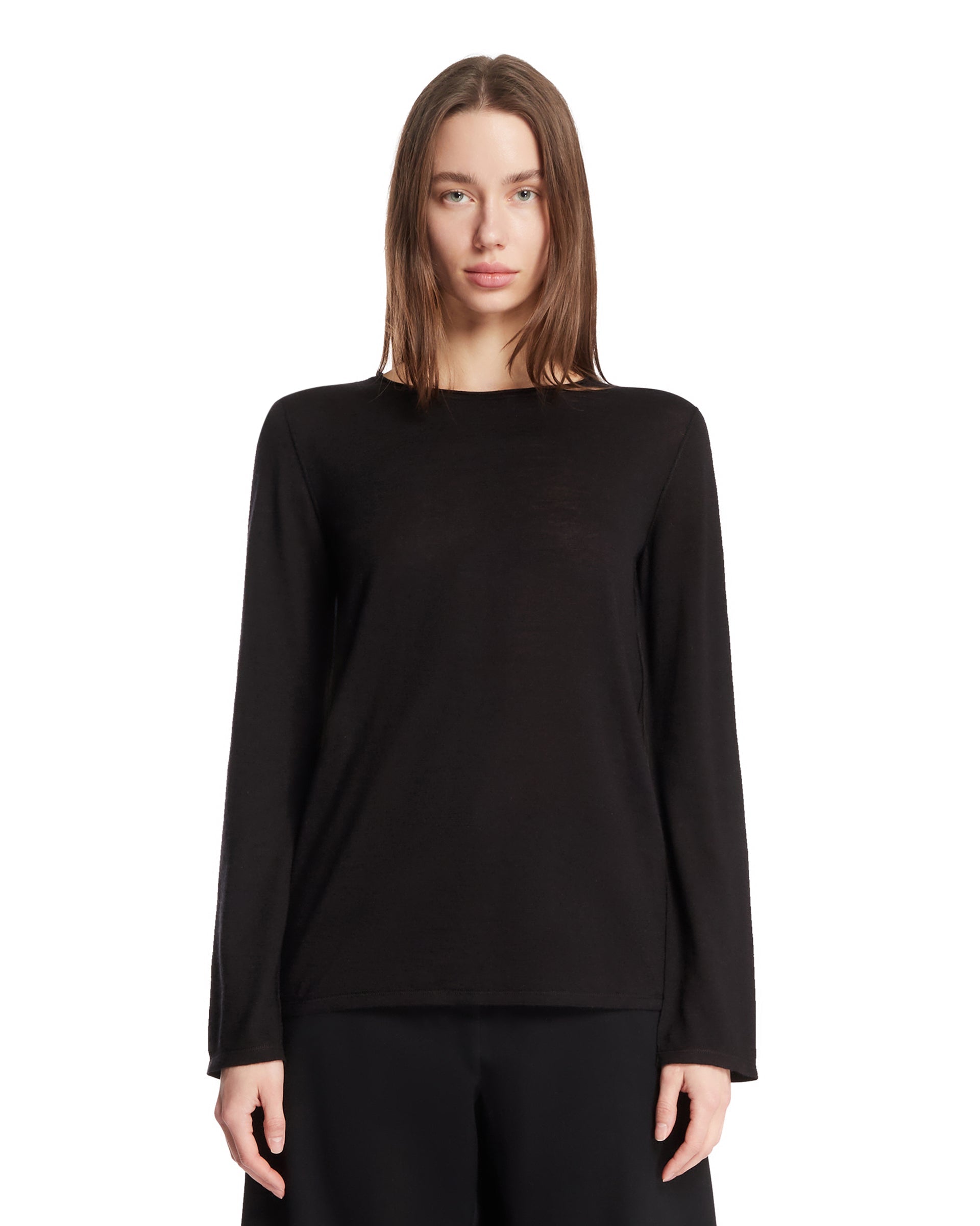 Black Monton Cashmere T-Shirt The row оригінал – Купити в Україні – боковий вид