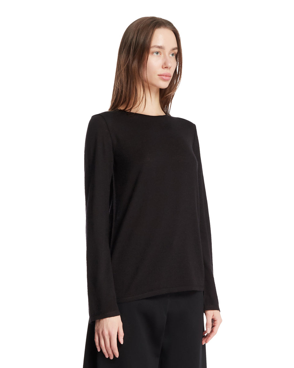 Black Monton Cashmere T-Shirt The row оригінал – Купити в Україні – вид ззаду