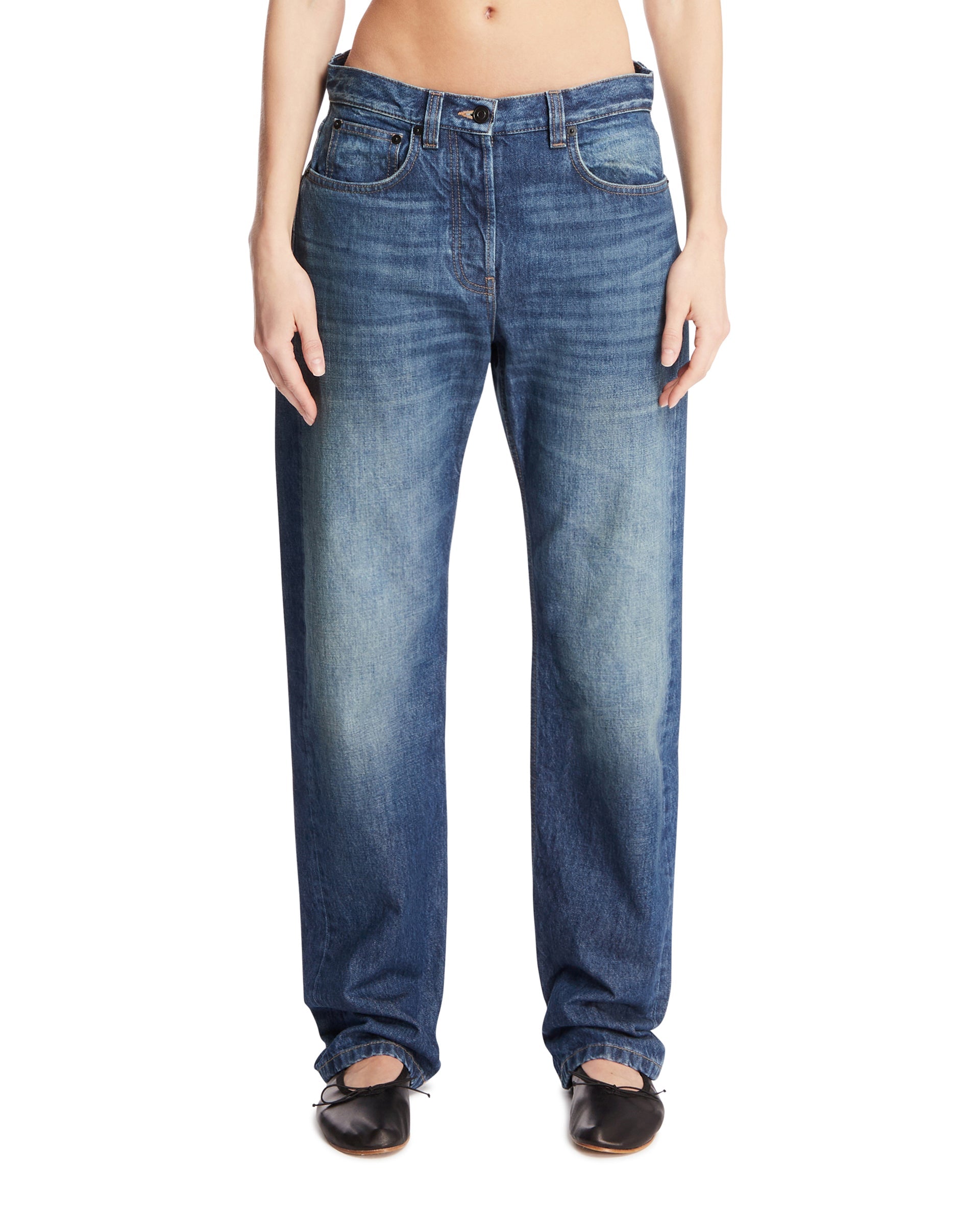 Blue Five-Pocket Jeans The row оригінал – Купити в Україні – боковий вид