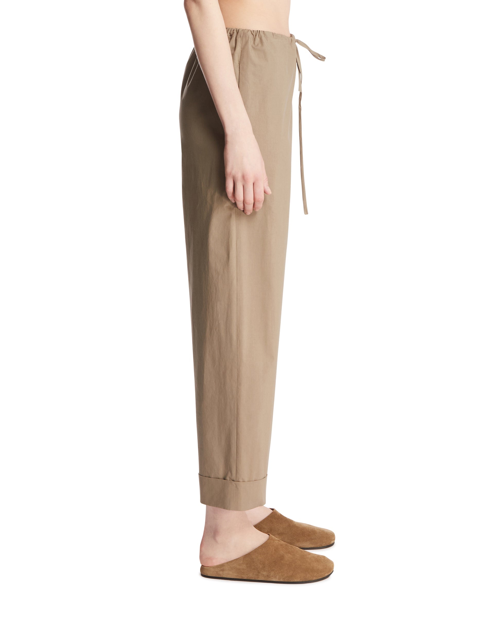 Оригінальна Beige Cropped Cotton Pants The row – збільшений вид