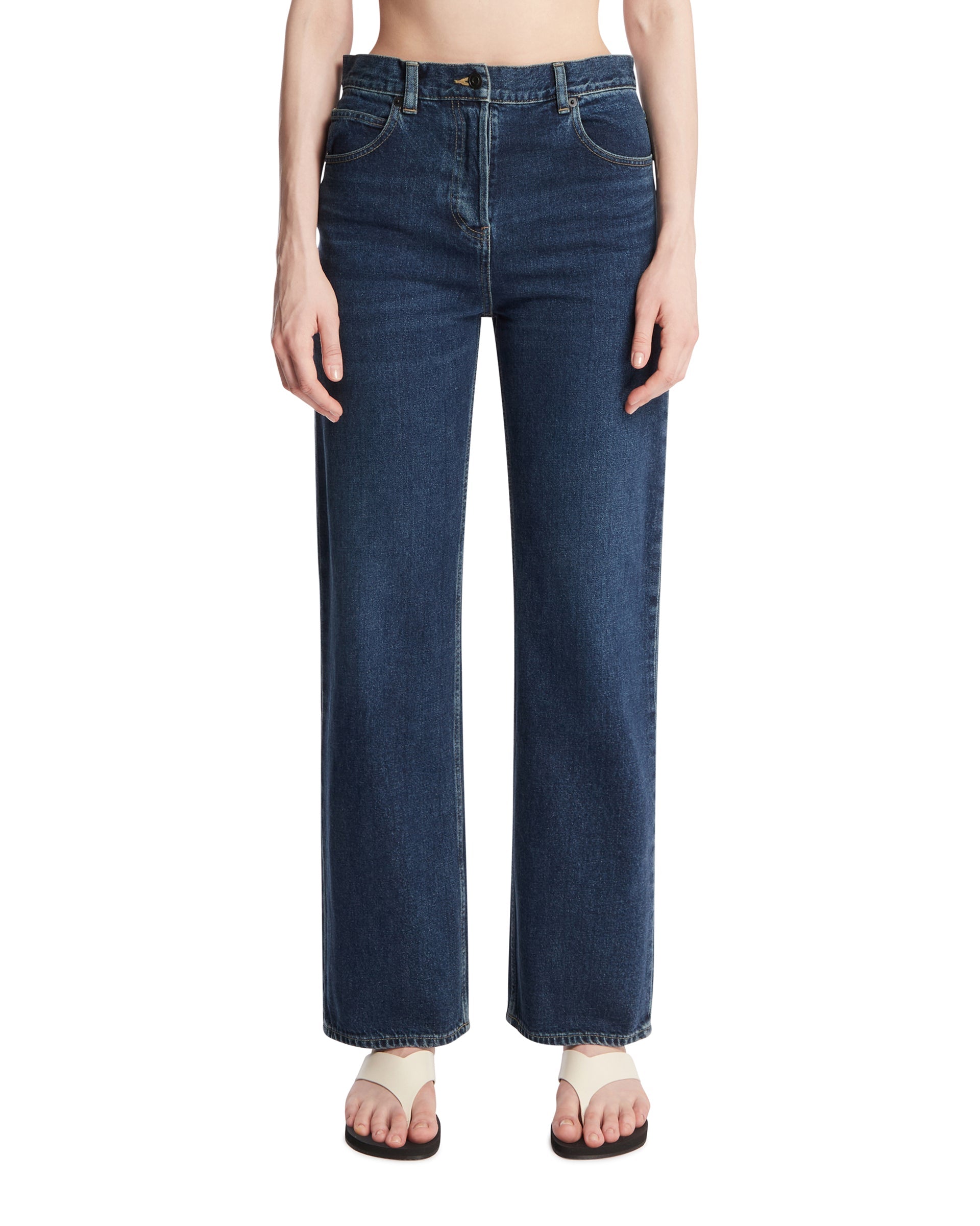 Blue Five-Pocket Jeans The row оригінал – Купити в Україні – боковий вид