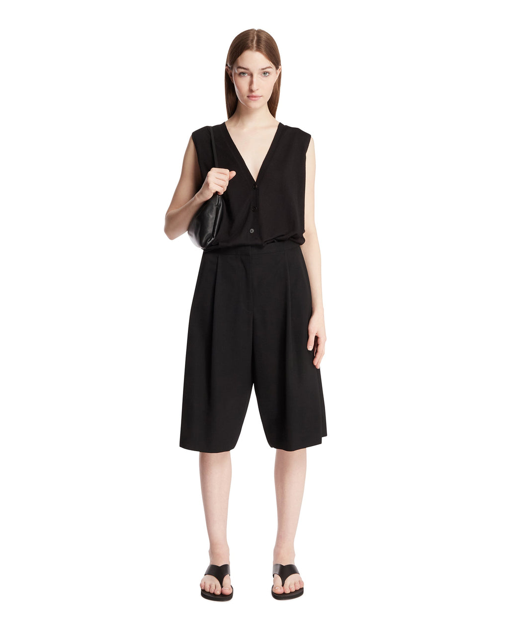 Оригінальна Black Kalyan Wool Shorts The row – детальний вид