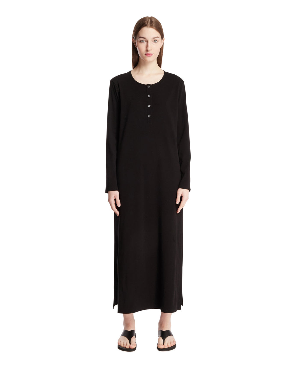 Black Cotton Dress The row – Гарантія оригінальності – боковий вид