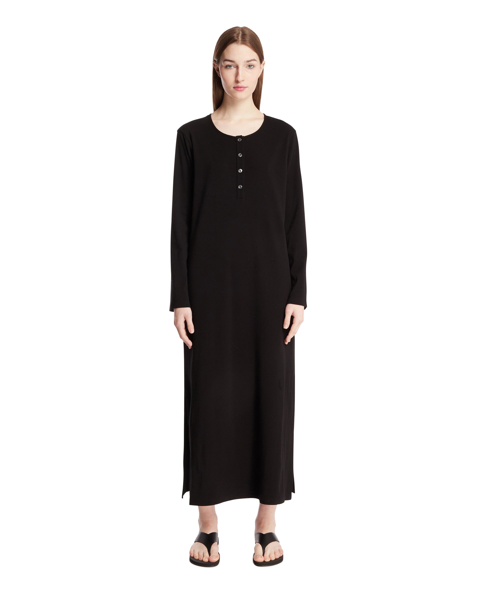 Black Cotton Dress The row – Гарантія оригінальності – боковий вид