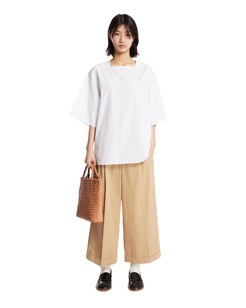 Оригінальна Beige Lior Cotton Trousers The row – детальний вид