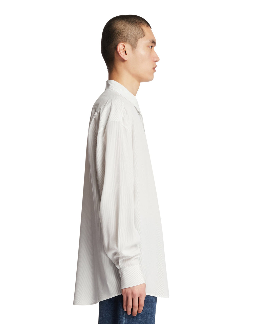 White Granada Striped Silk Shirt The row – Гарантія оригінальності – збільшений вид