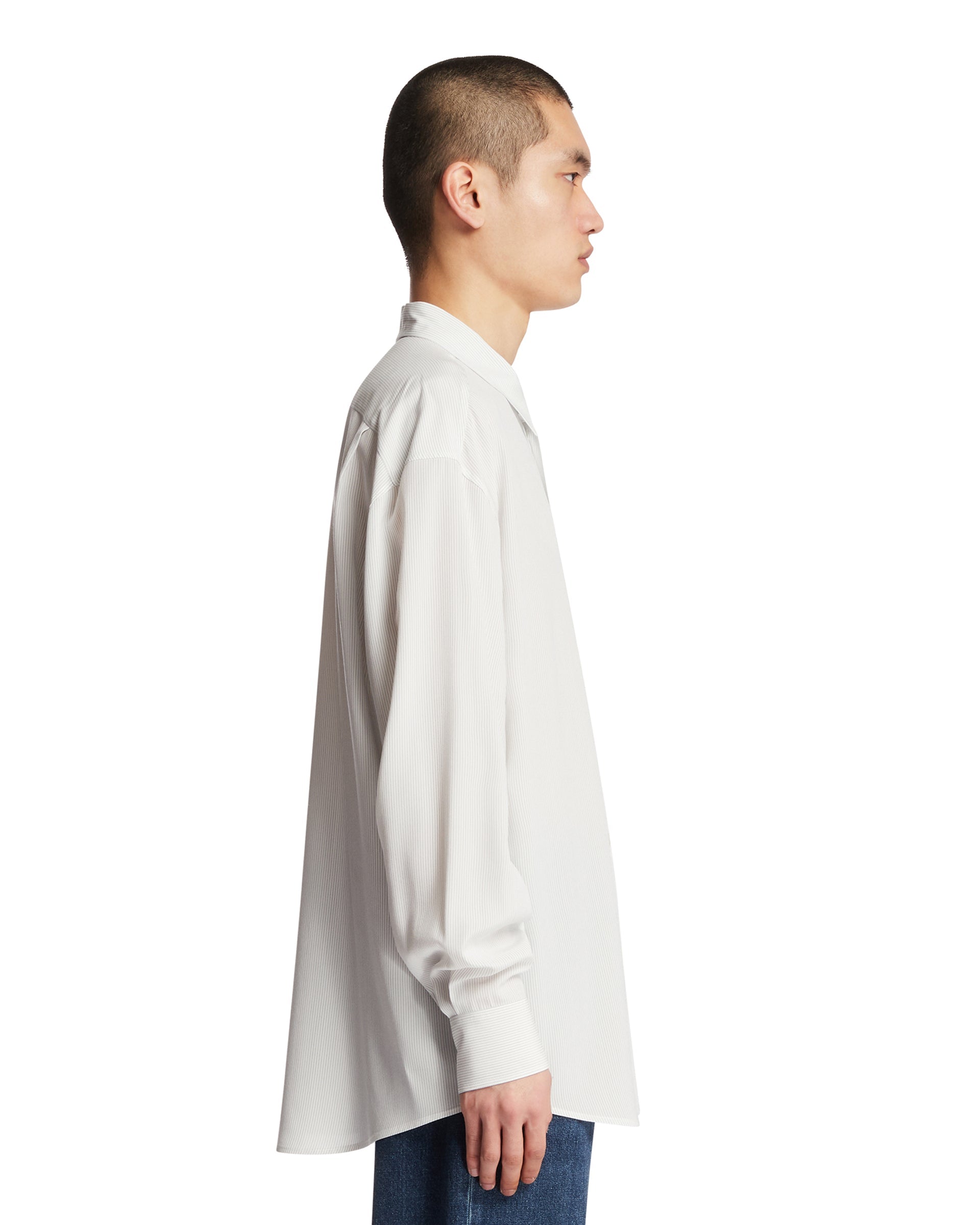 White Granada Striped Silk Shirt The row – Гарантія оригінальності – збільшений вид
