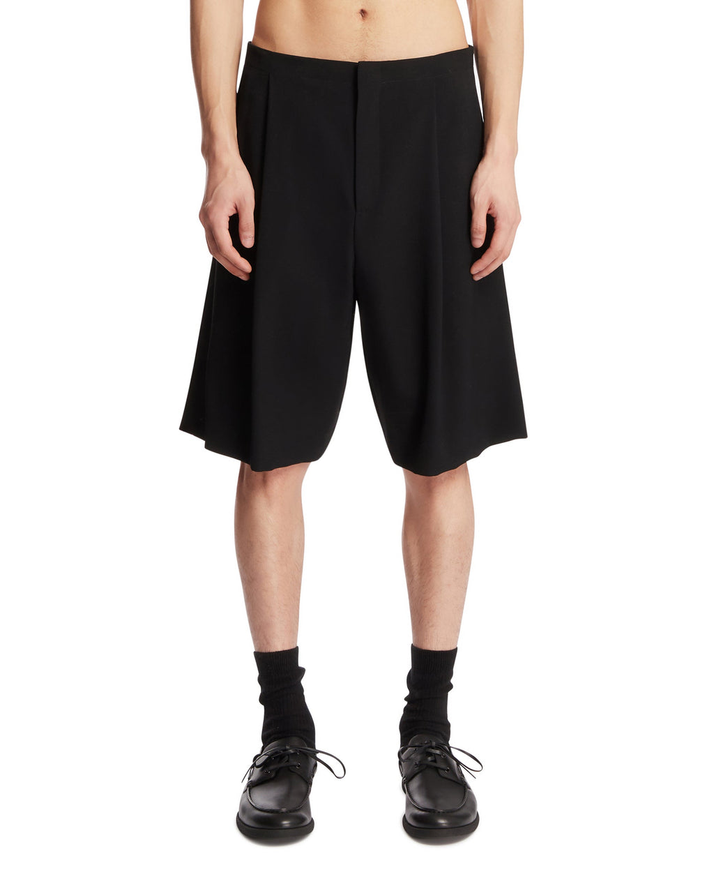 Black Sayed Wool Shorts The row – Гарантія оригінальності – боковий вид