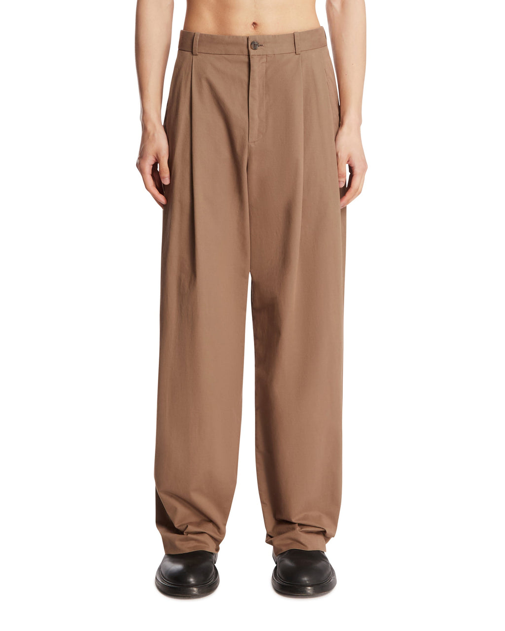 Brown Tibor Cotton Trousers The row оригінал – Купити в Україні – боковий вид