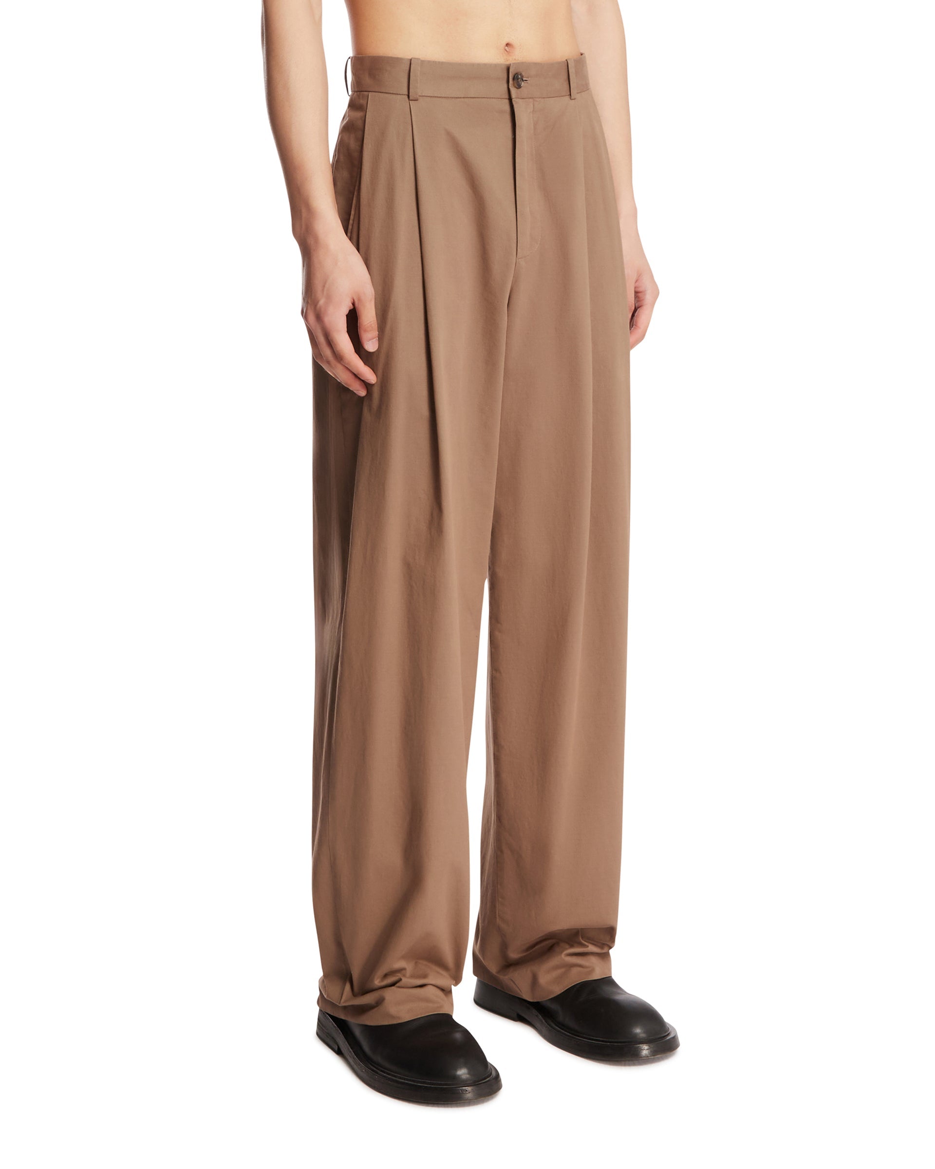 Brown Tibor Cotton Trousers The row оригінал – Купити в Україні – вид ззаду