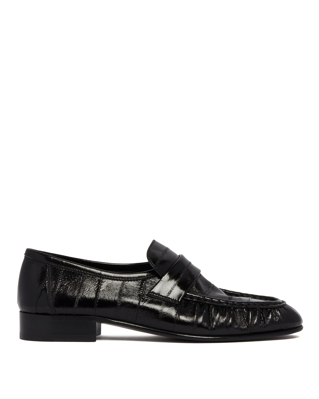 Оригінальна Black Eelskin Loafers The row – боковий вид