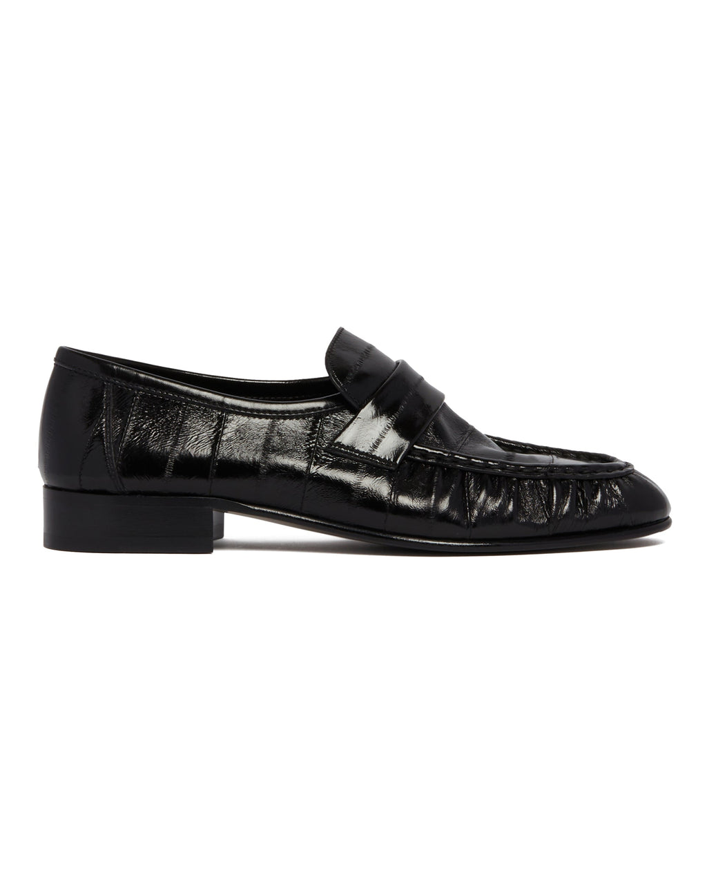 Оригінальна Black Eelskin Loafers The row – вид ззаду