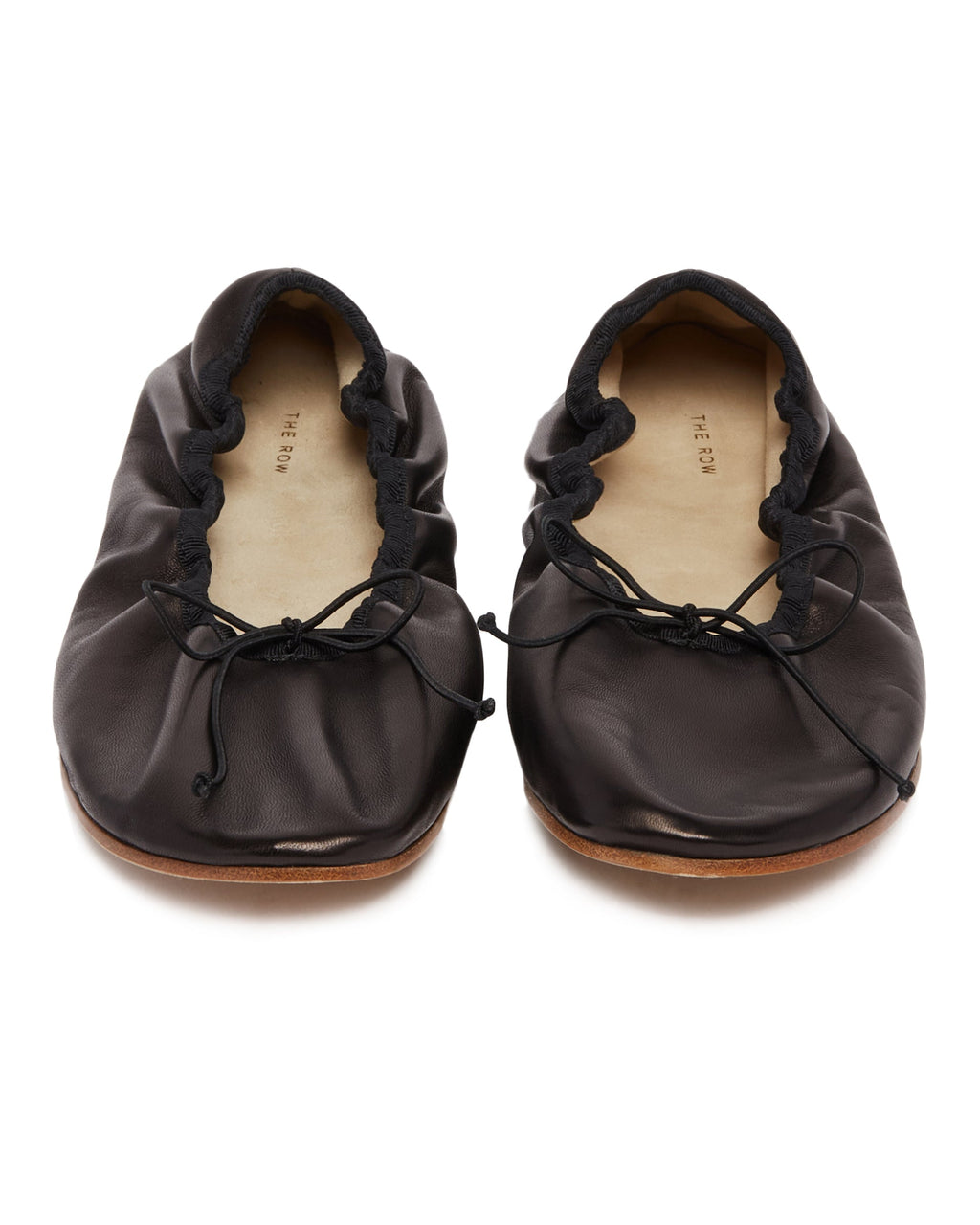 Оригінальна Black Leather Rounded Ballerinas The row – збільшений вид