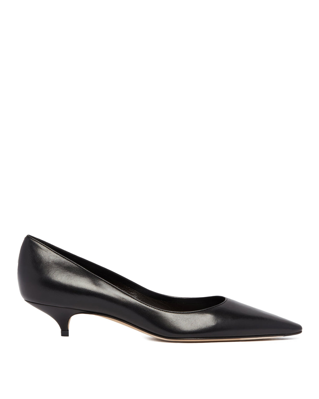 Оригінальна Black Liisa Kitten Two Heel Pumps The row – боковий вид