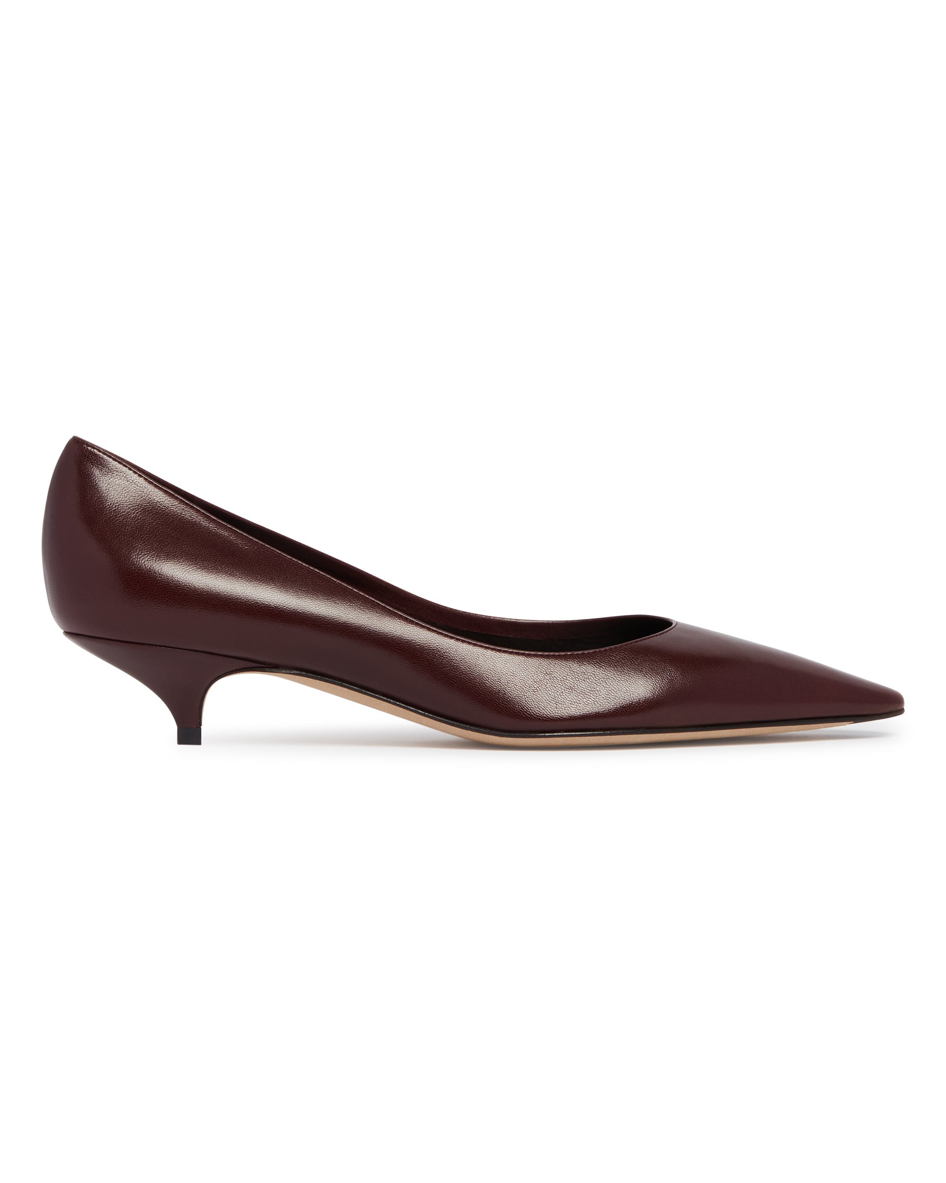 Burgundy Liisa Kitten Two Pumps The row – Гарантія оригінальності – вид ззаду