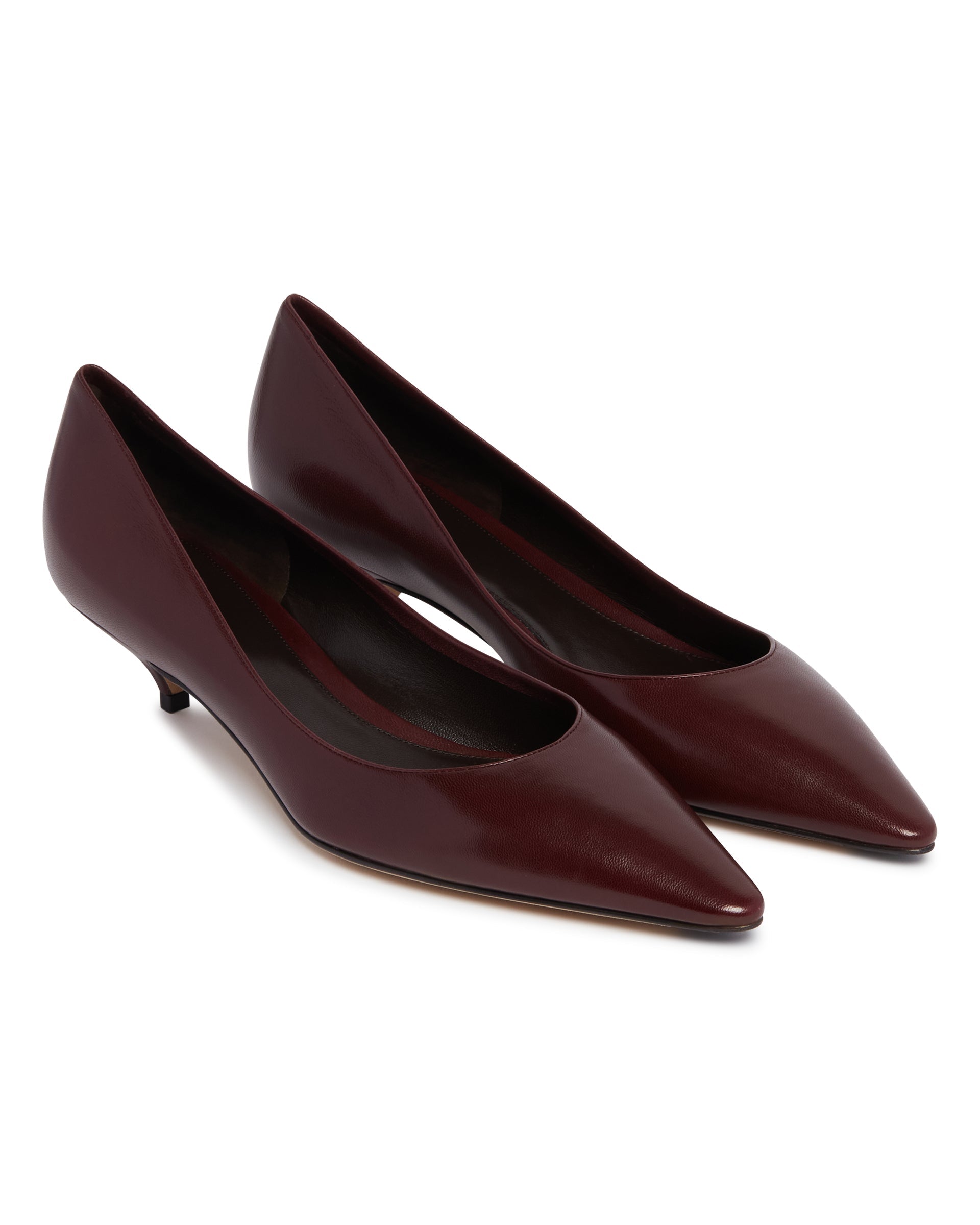 Burgundy Liisa Kitten Two Pumps The row – Гарантія оригінальності – детальний вид