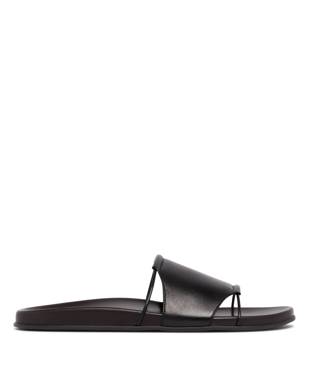 Оригінальна Brown Fussbet Leather Sandals The row – боковий вид