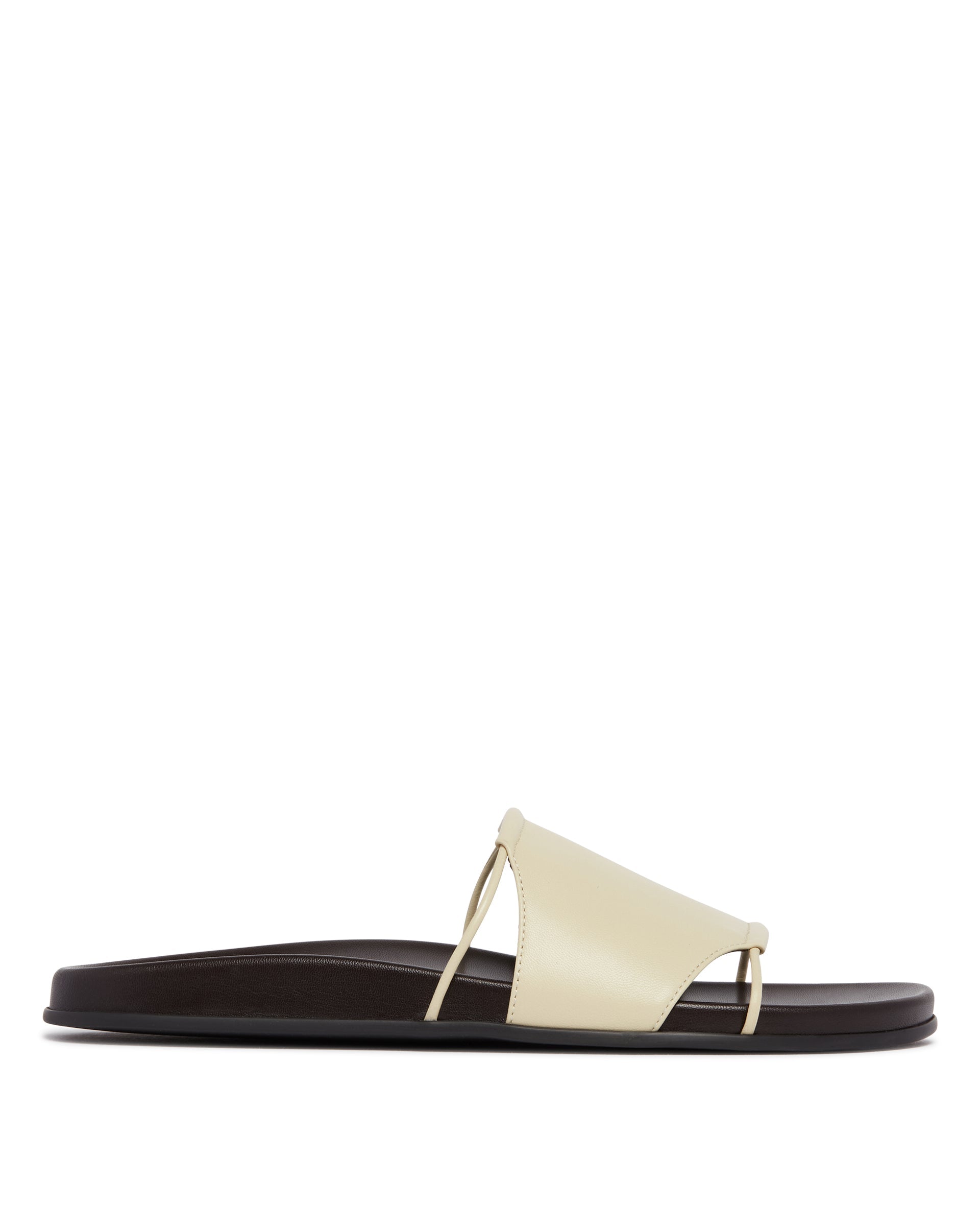 Оригінальна Beige Leather Fussbett Sandals The row – боковий вид