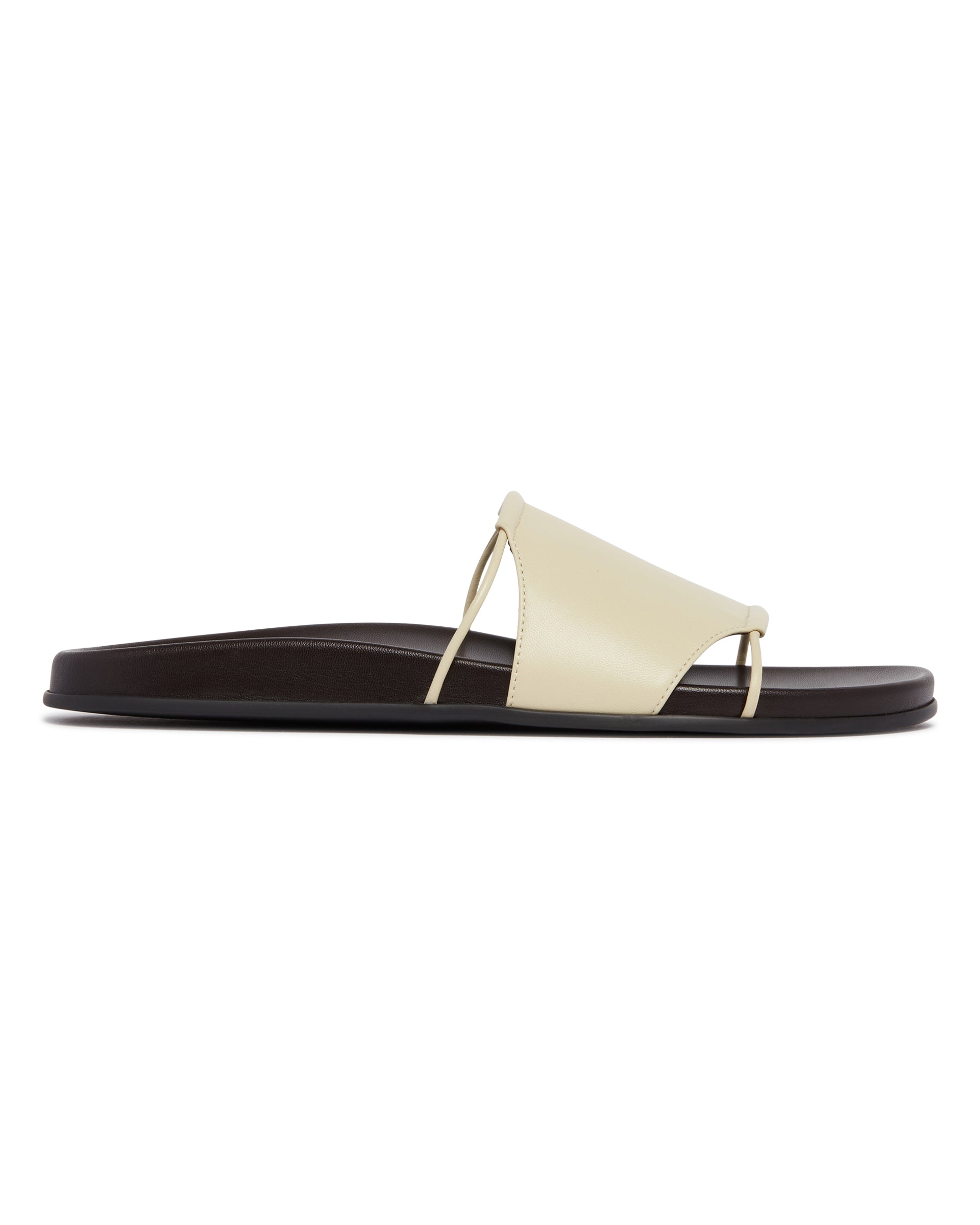 Оригінальна Beige Leather Fussbett Sandals The row – вид ззаду