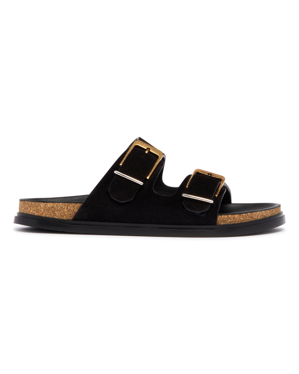Оригінальна Black Buckle Slide Sandals The row – вид ззаду