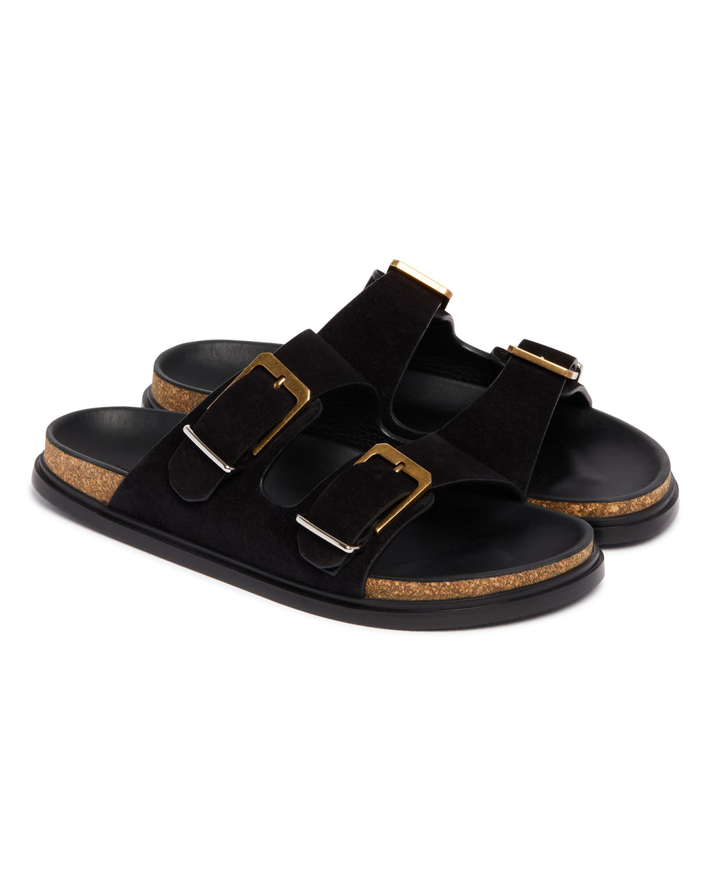Оригінальна Black Buckle Slide Sandals The row – детальний вид