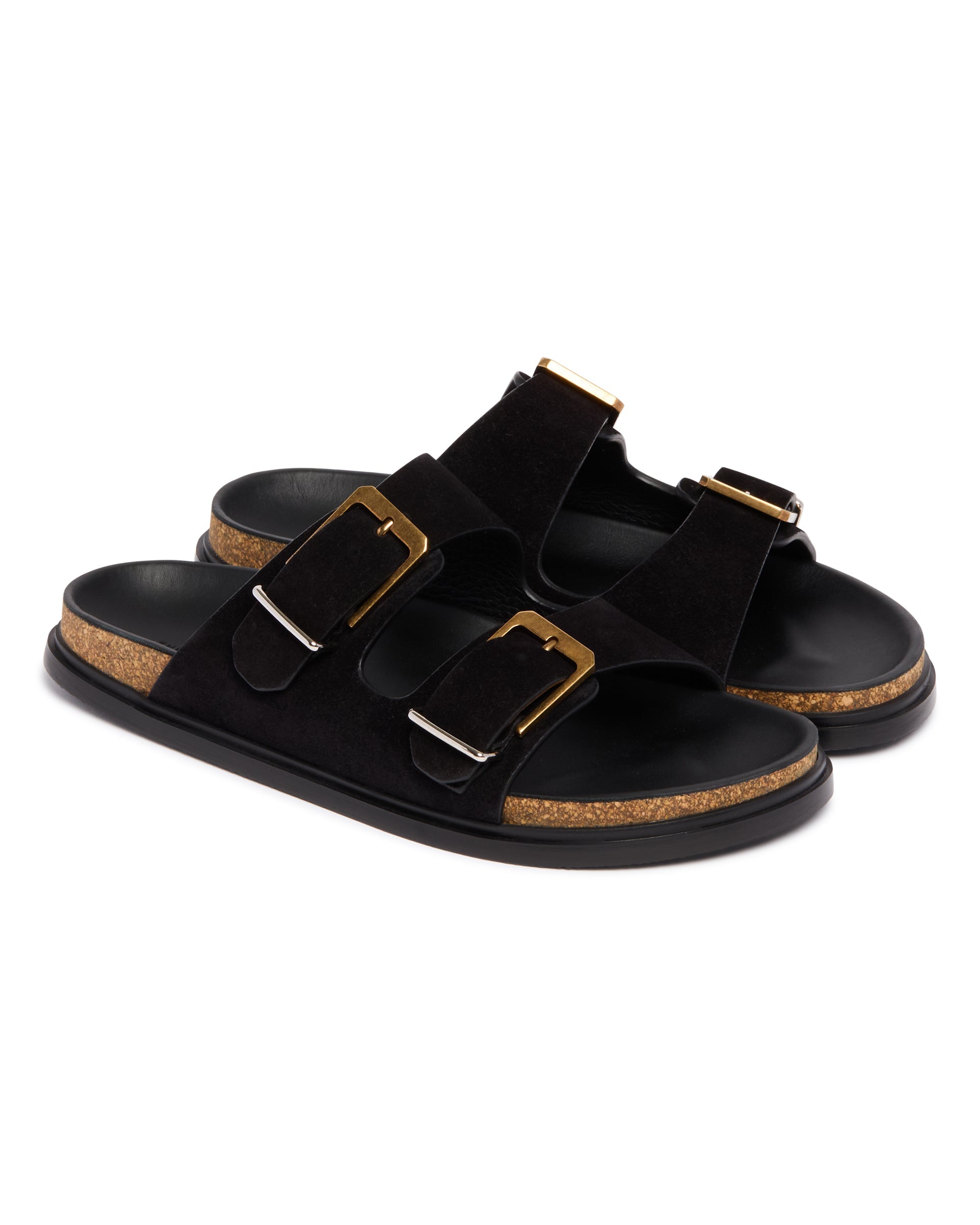 Оригінальна Black Buckle Slide Sandals The row – детальний вид