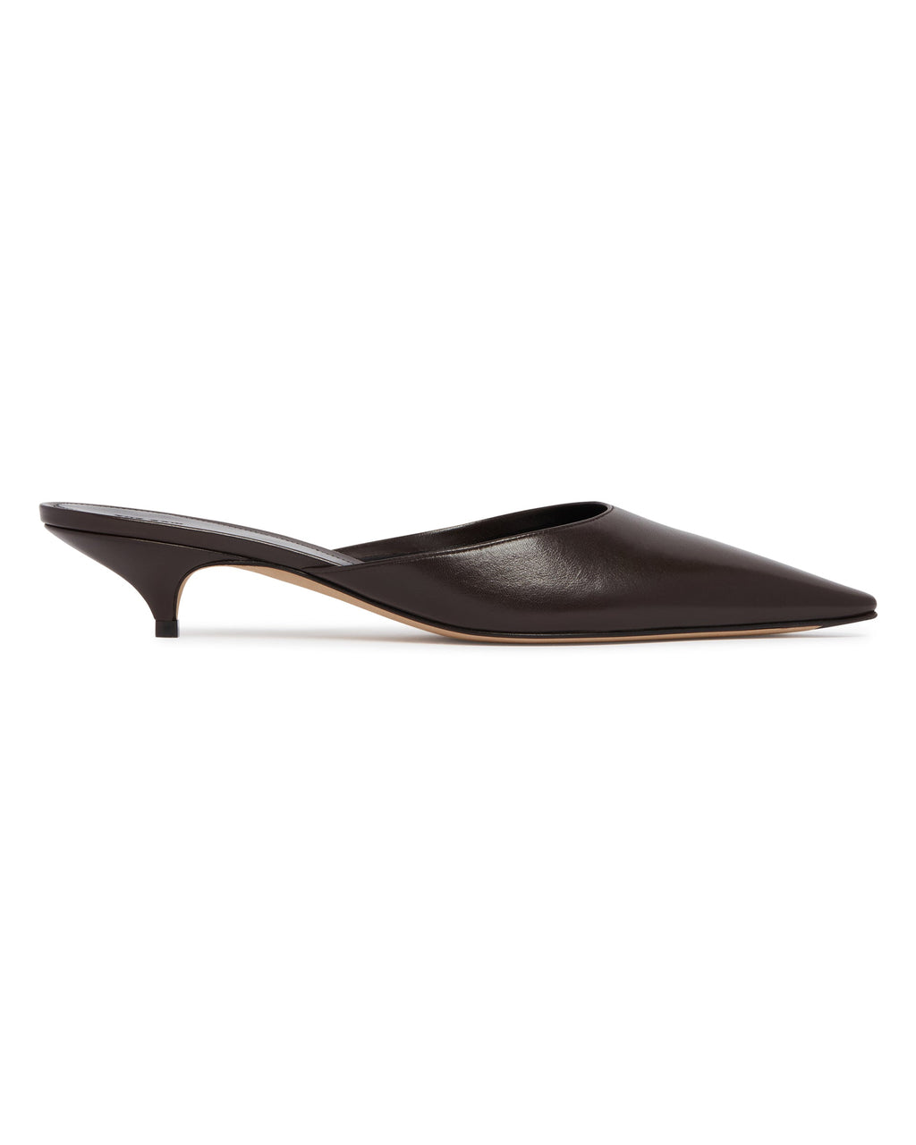 Оригінальна Brown Leather Mules The row – вид ззаду